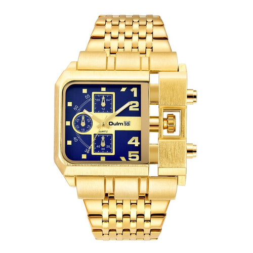 Large Dial Quartz Men's Casual Watch with Belt