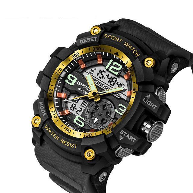 Men's Sports Digital Watch - Waterproof with Luminous Feature