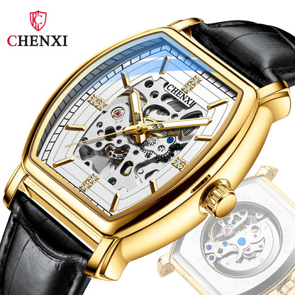 CHENXI Men's Automatic Mechanical Watch with Leather Band