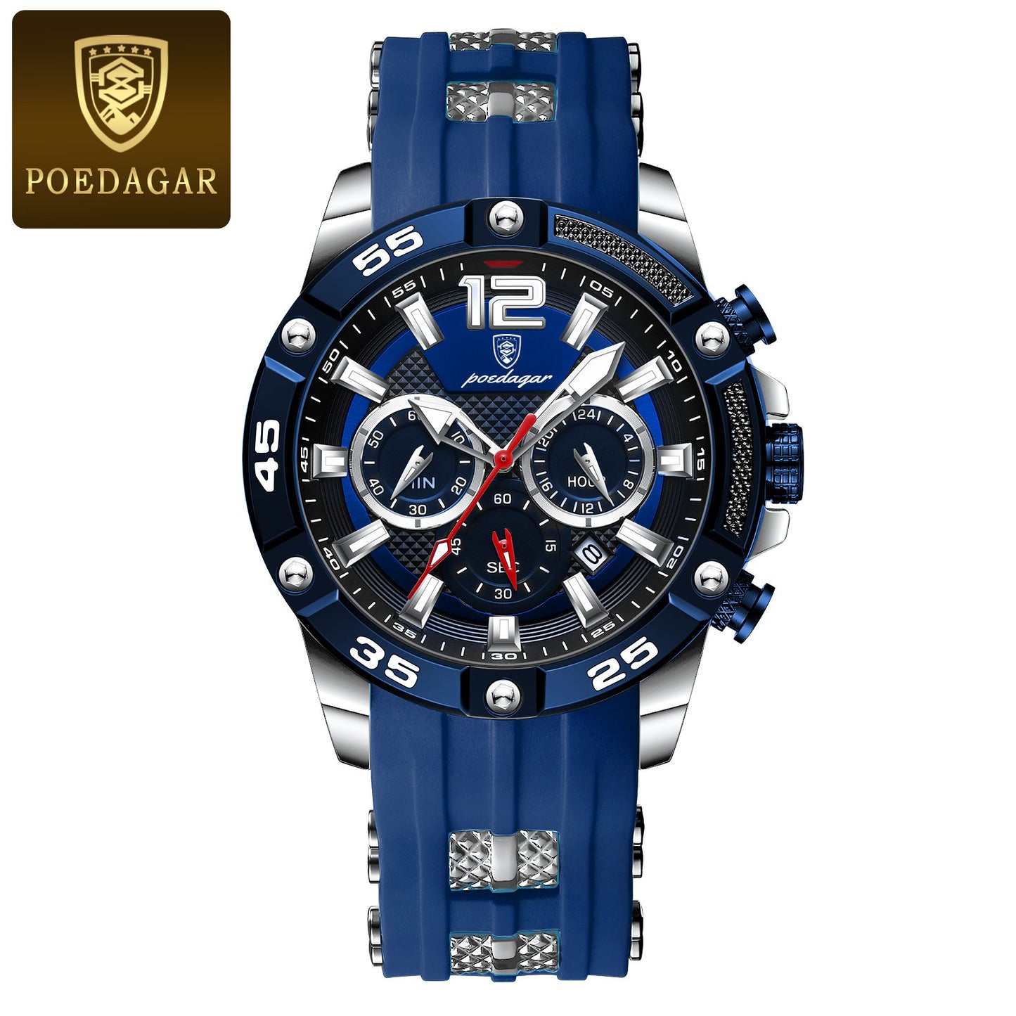 Luxury Waterproof Men's Military Sports Watch with Luminous Feature