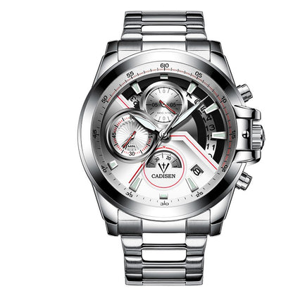 Cardisen Men's Multi-Function Quartz Watch with Three Eyes