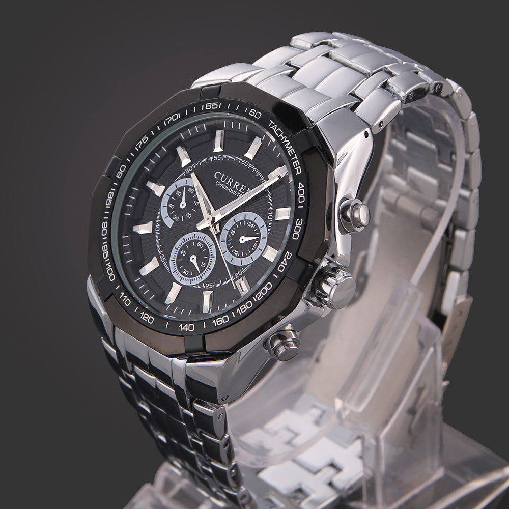 CURREN 8084 Men's Business Quartz Steel Watch