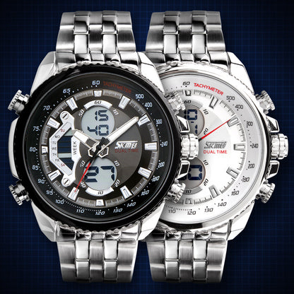 Stylish Men's Business Steel Watch with Multifunctional Quartz