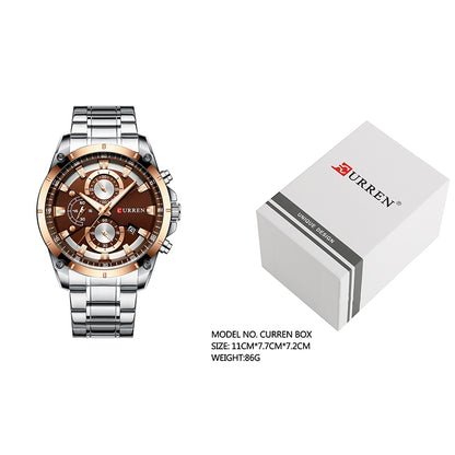 CURREN 8360 Men's Waterproof Quartz Watch with Calendar