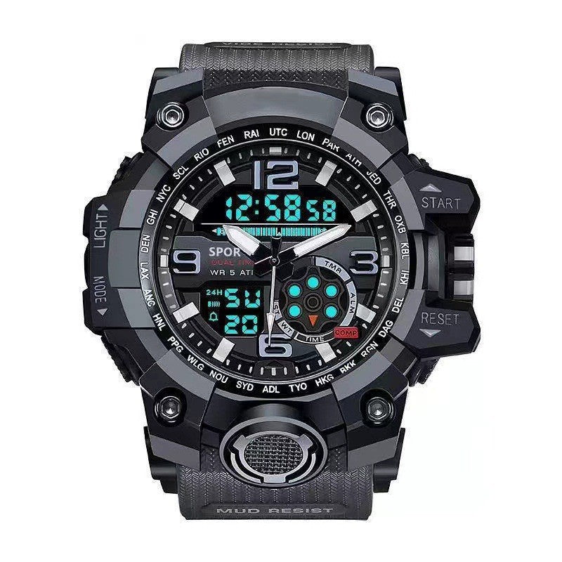 Men's Sports Digital Watch - Waterproof with Luminous Feature