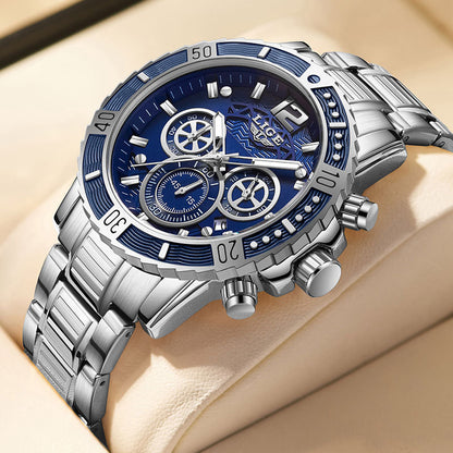 LIGE Men's Quartz Business Watch with Multifunctional Features