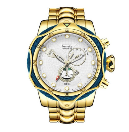 Men's Quartz Watch with Steel Band
