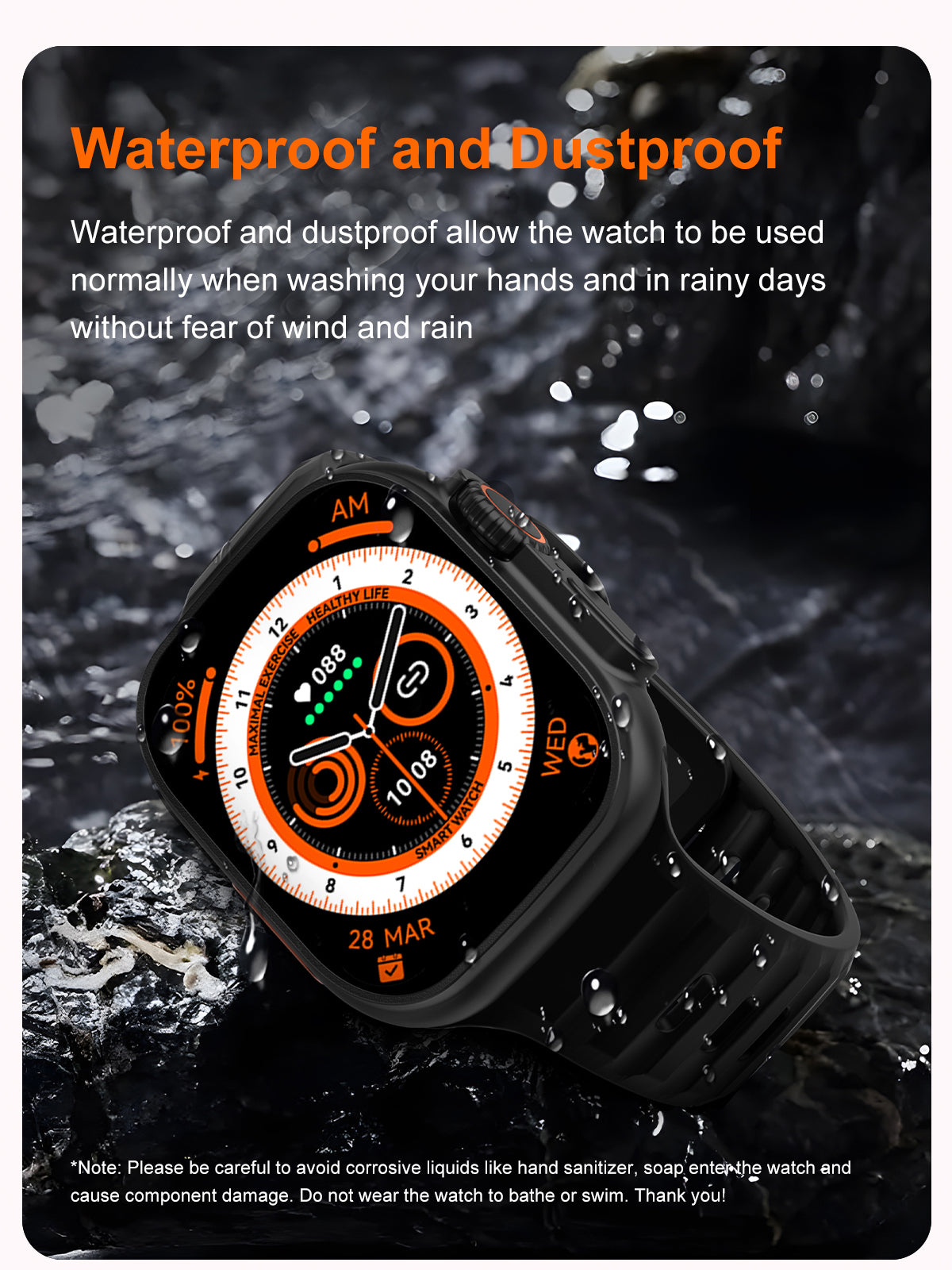 Bluetooth Wireless Sleep Smart Watch with Sauce Jelly
