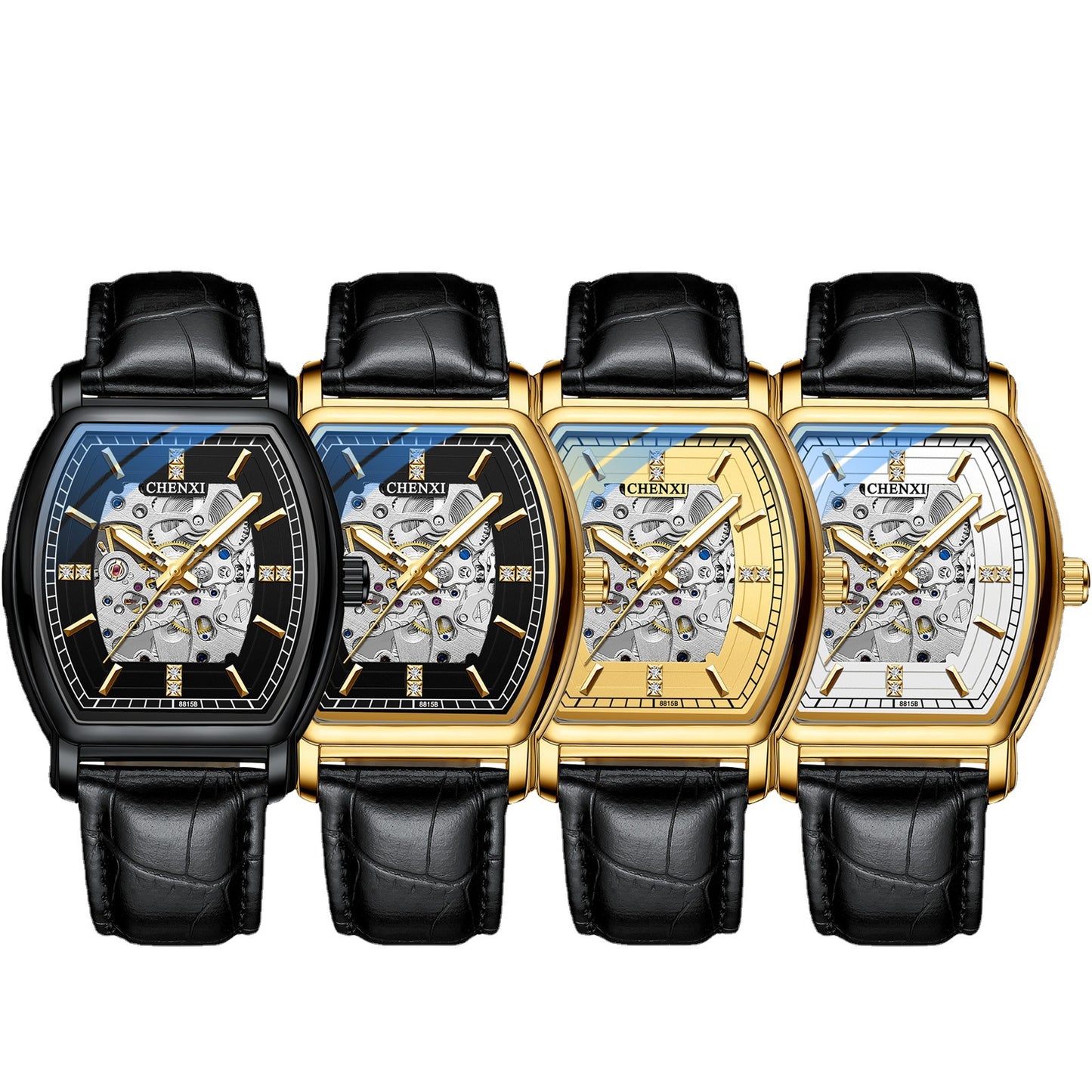 CHENXI Men's Automatic Mechanical Watch with Leather Band