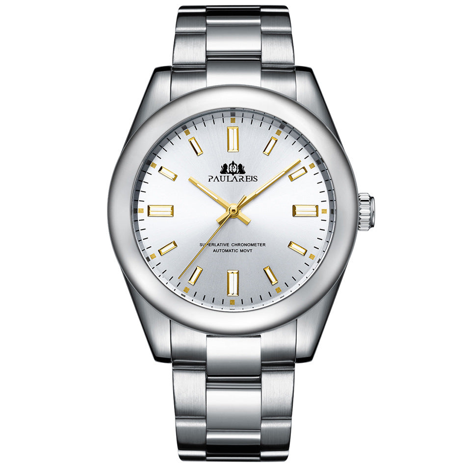 Luminous Automatic Mechanical Steel Band Watch