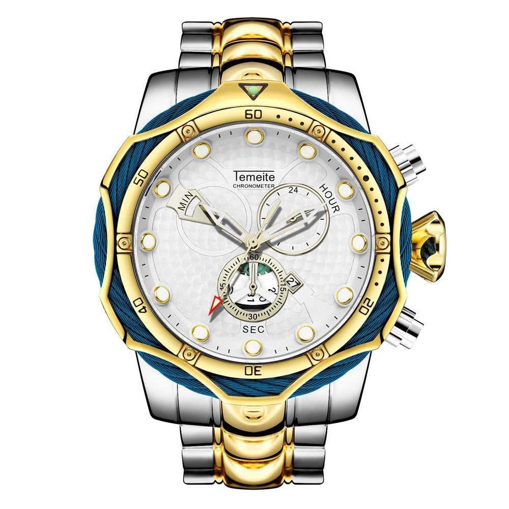 Men's Quartz Watch with Steel Band