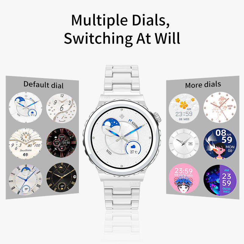 Bluetooth Smart Watch with Heart Rate and Call Alerts