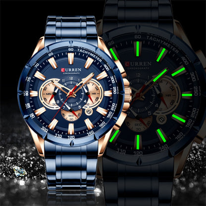 Curren 8363 Men's Multifunctional Waterproof Quartz Watch