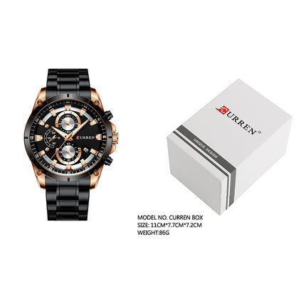 CURREN 8360 Men's Waterproof Quartz Watch with Calendar