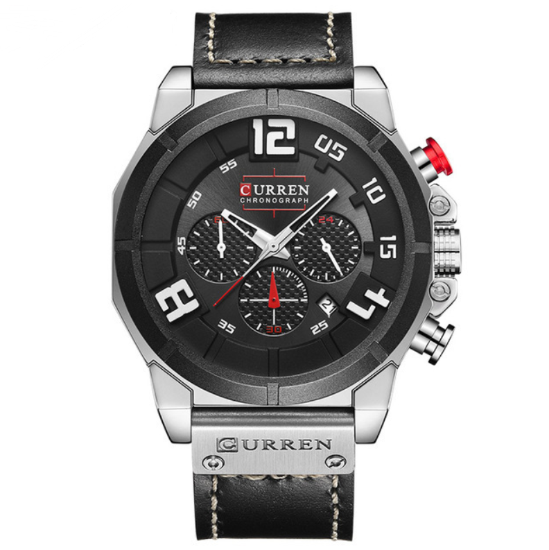 CURREN 8287 Men's Quartz Watch with Leather Band