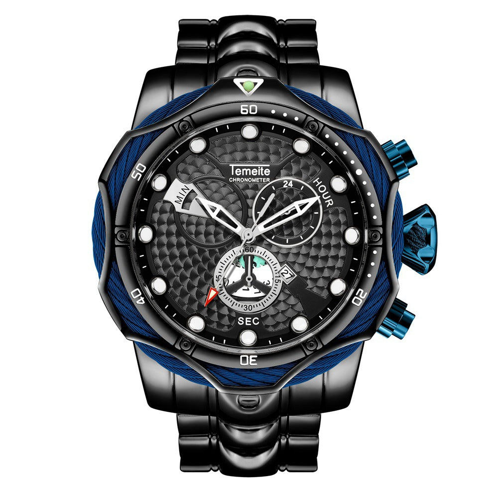 Men's Quartz Watch with Steel Band