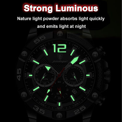 Luxury Waterproof Men's Military Sports Watch with Luminous Feature
