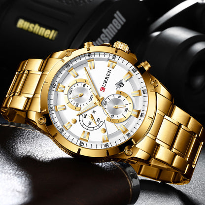 CURREN 8360 Men's Waterproof Quartz Watch with Calendar