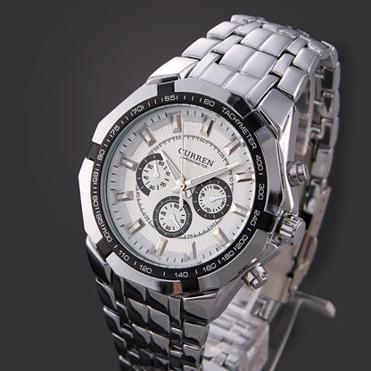 CURREN 8084 Men's Business Quartz Steel Watch