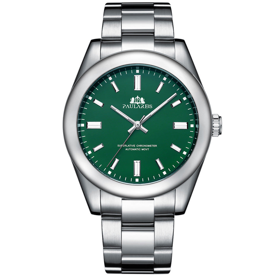 Luminous Automatic Mechanical Steel Band Watch