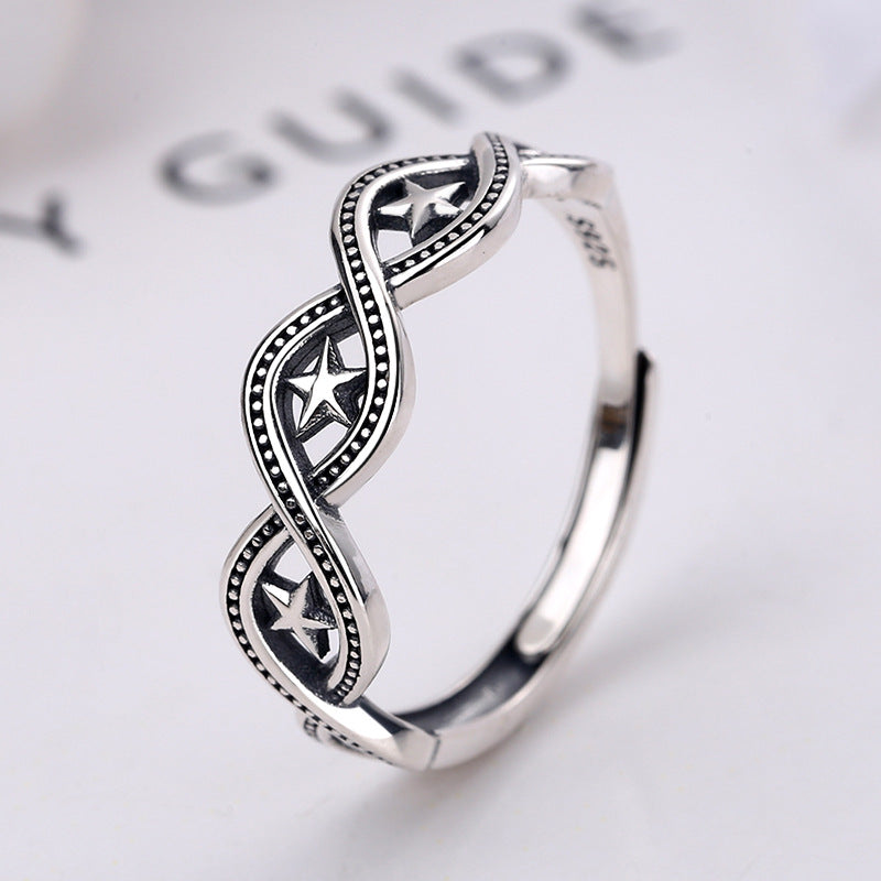 Personalized Simple S925 Sterling Silver Men's Ring