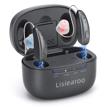 Hearing Aids Rechargeable Hearing Aids with Intelligent Noise Invisible Hearing Aids Hearing Aids for Seniors 16-Channel Digital Sound Processing OTC Adults Hearing Aids