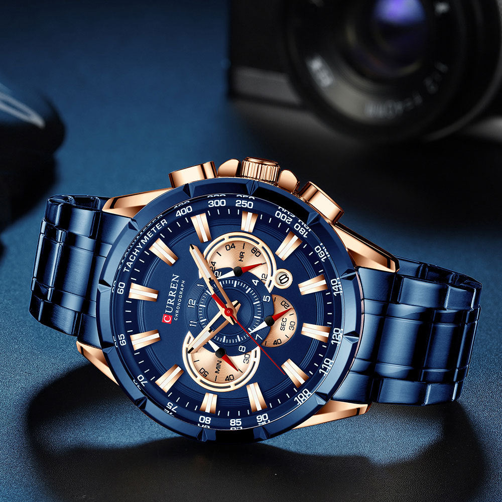 Curren 8363 Men's Multifunctional Waterproof Quartz Watch