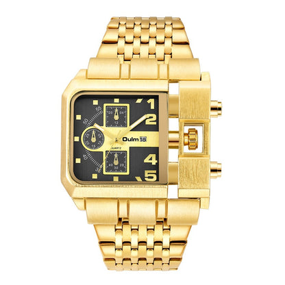 Large Dial Quartz Men's Casual Watch with Belt