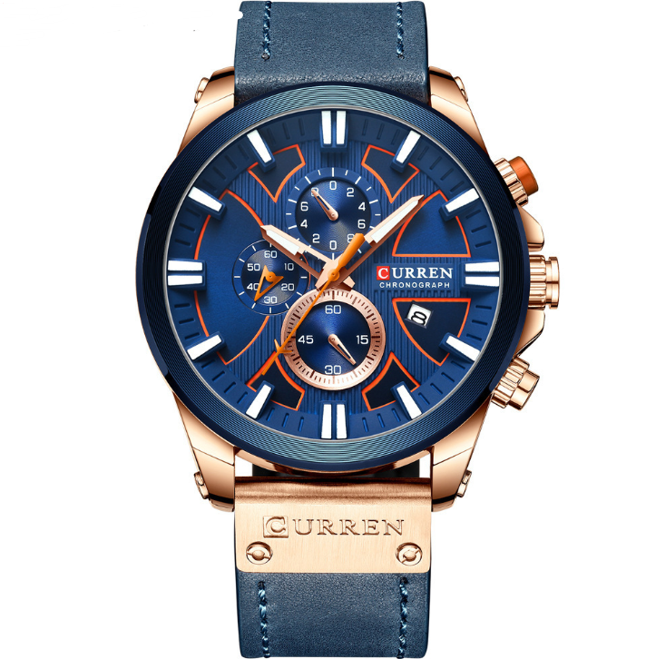 Curren Men's Sports Quartz Watch with Leather Band