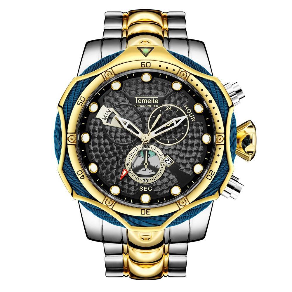 Men's Quartz Watch with Steel Band