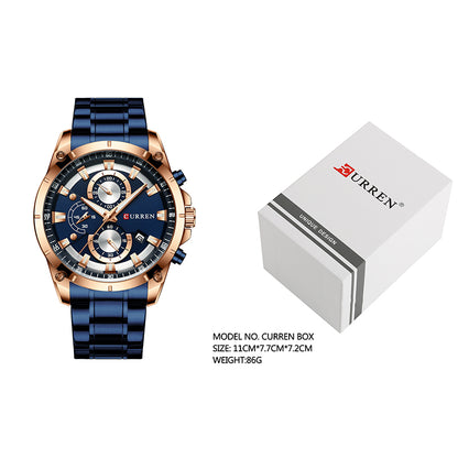 CURREN 8360 Men's Waterproof Quartz Watch with Calendar