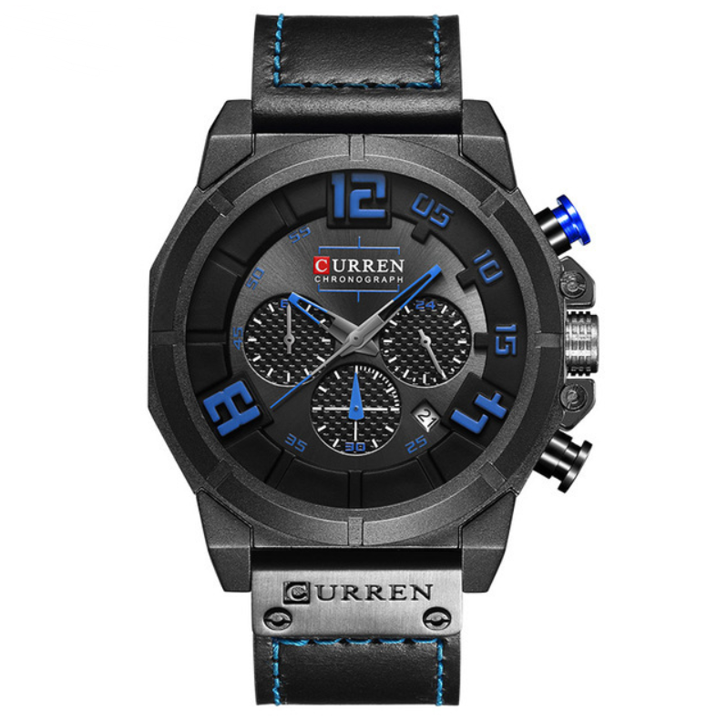 CURREN 8287 Men's Quartz Watch with Leather Band