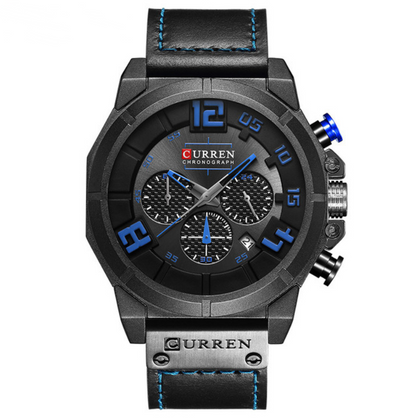 CURREN 8287 Men's Quartz Watch with Leather Band