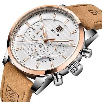 Benyar BY-5104 Men's Quartz Watch with Three Eyes