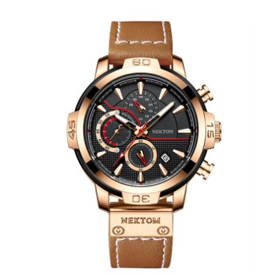 LIGE Multifunctional Waterproof Quartz Watch for Business
