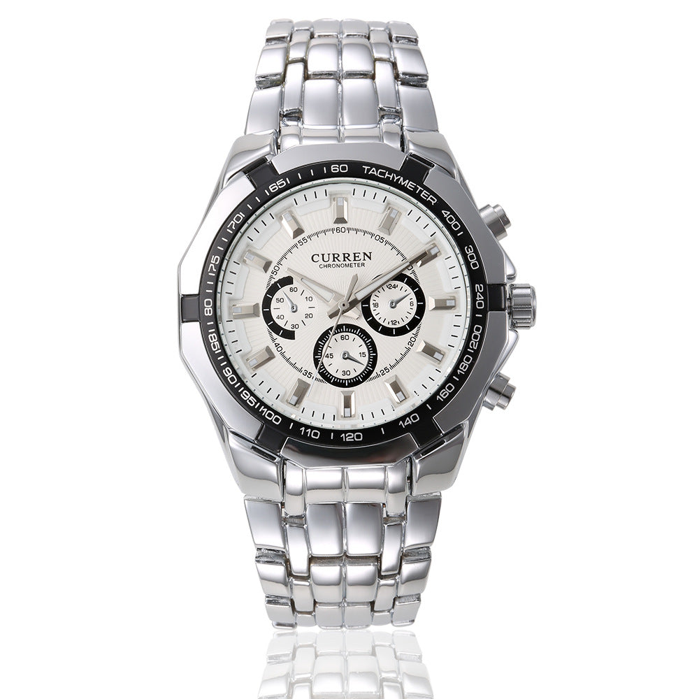 CURREN 8084 Men's Business Quartz Steel Watch