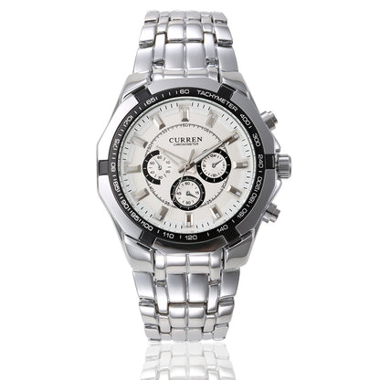 CURREN 8084 Men's Business Quartz Steel Watch