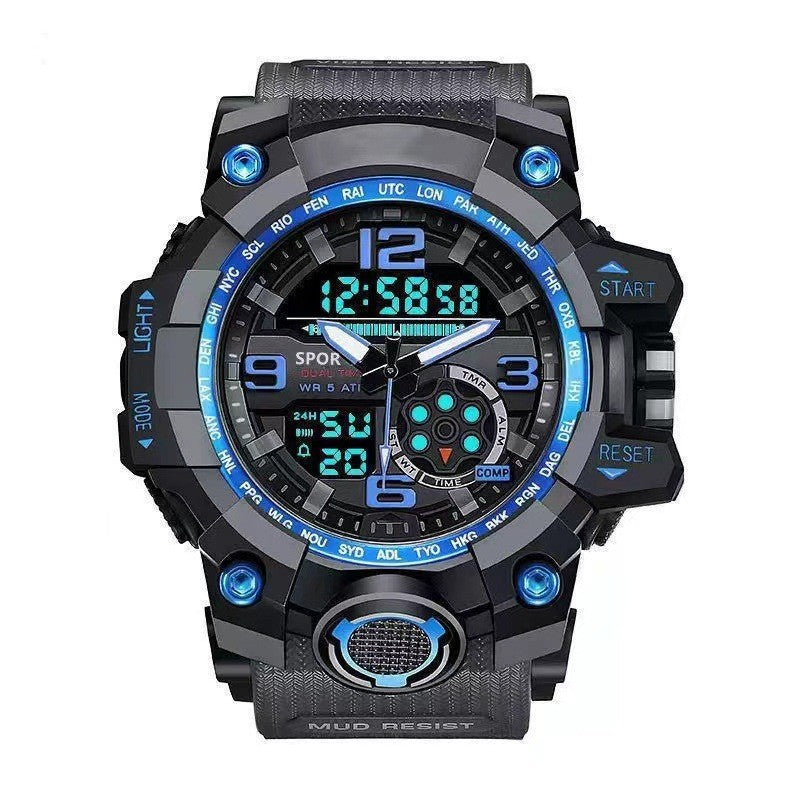 Men's Sports Digital Watch - Waterproof with Luminous Feature