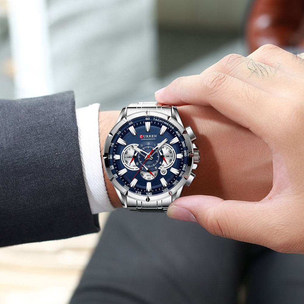Curren 8363 Men's Multifunctional Waterproof Quartz Watch