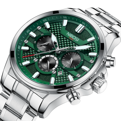 Multifunctional Waterproof Quartz Men's Watch with Three Eyes