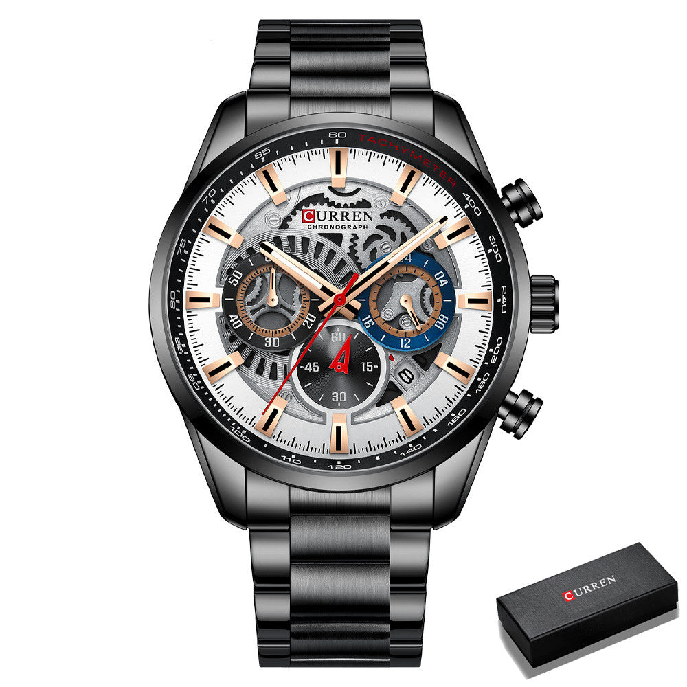Men's Waterproof Multifunctional Quartz Business Watch