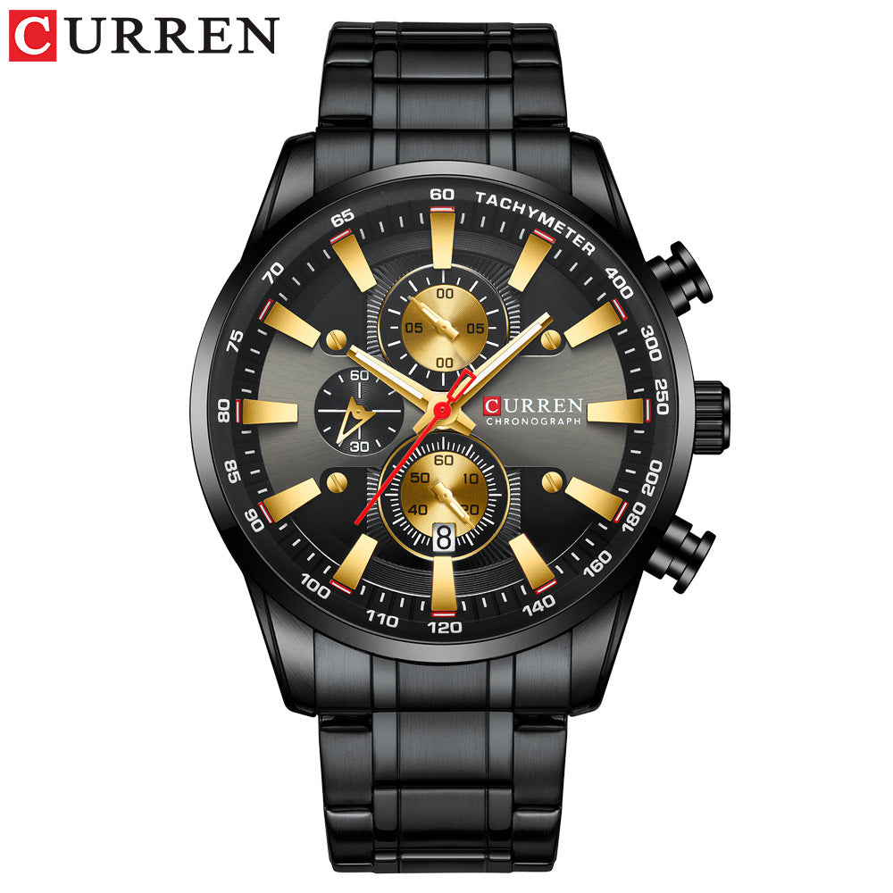 Curren 8351 Men's Waterproof Quartz Watch with Calendar