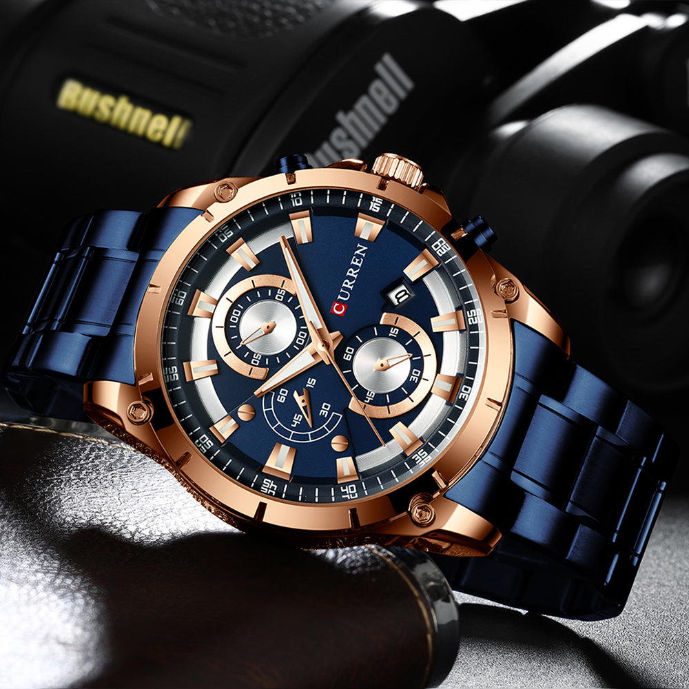 CURREN 8360 Men's Waterproof Quartz Watch with Calendar