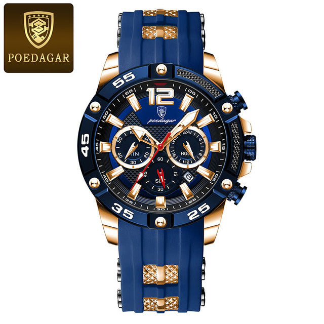 Luxury Waterproof Men's Military Sports Watch with Luminous Feature