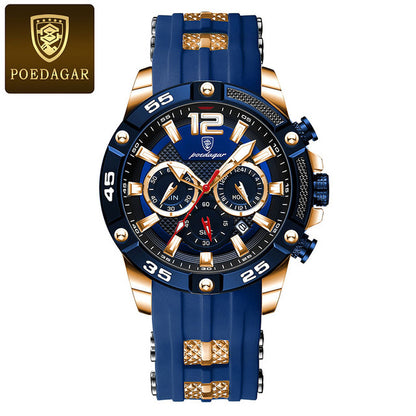 Luxury Waterproof Men's Military Sports Watch with Luminous Feature