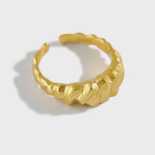 S925 Sterling Silver Wide Face Gear Personality Ring