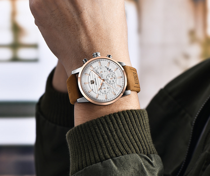 Benyar BY-5104 Men's Quartz Watch with Three Eyes