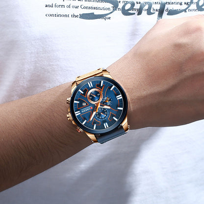 Curren Men's Sports Quartz Watch with Leather Band