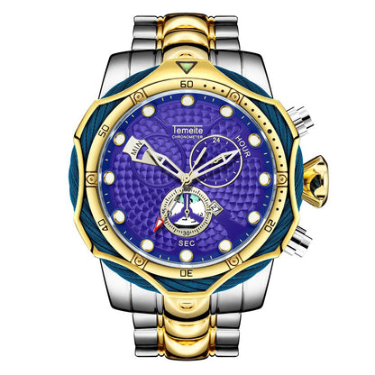 Men's Quartz Watch with Steel Band