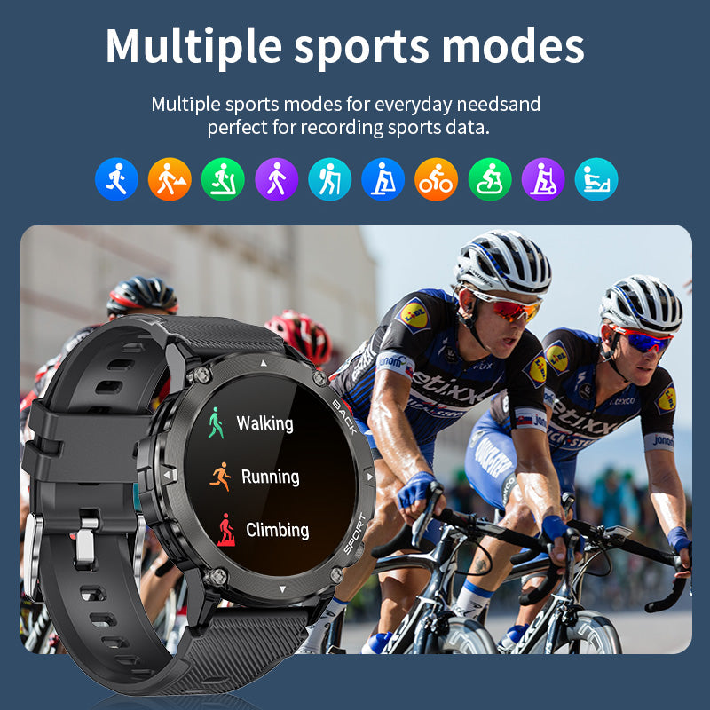 Bluetooth Sports Watch with Heart Rate and Call Alerts
